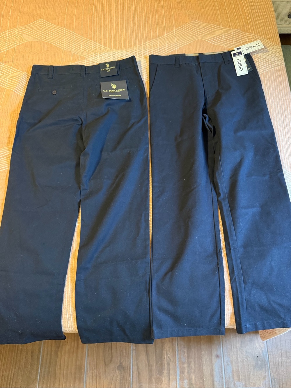 (2 pairs) U.S. Polo Assn. Boys Navy Dress Pants - Straight Fit